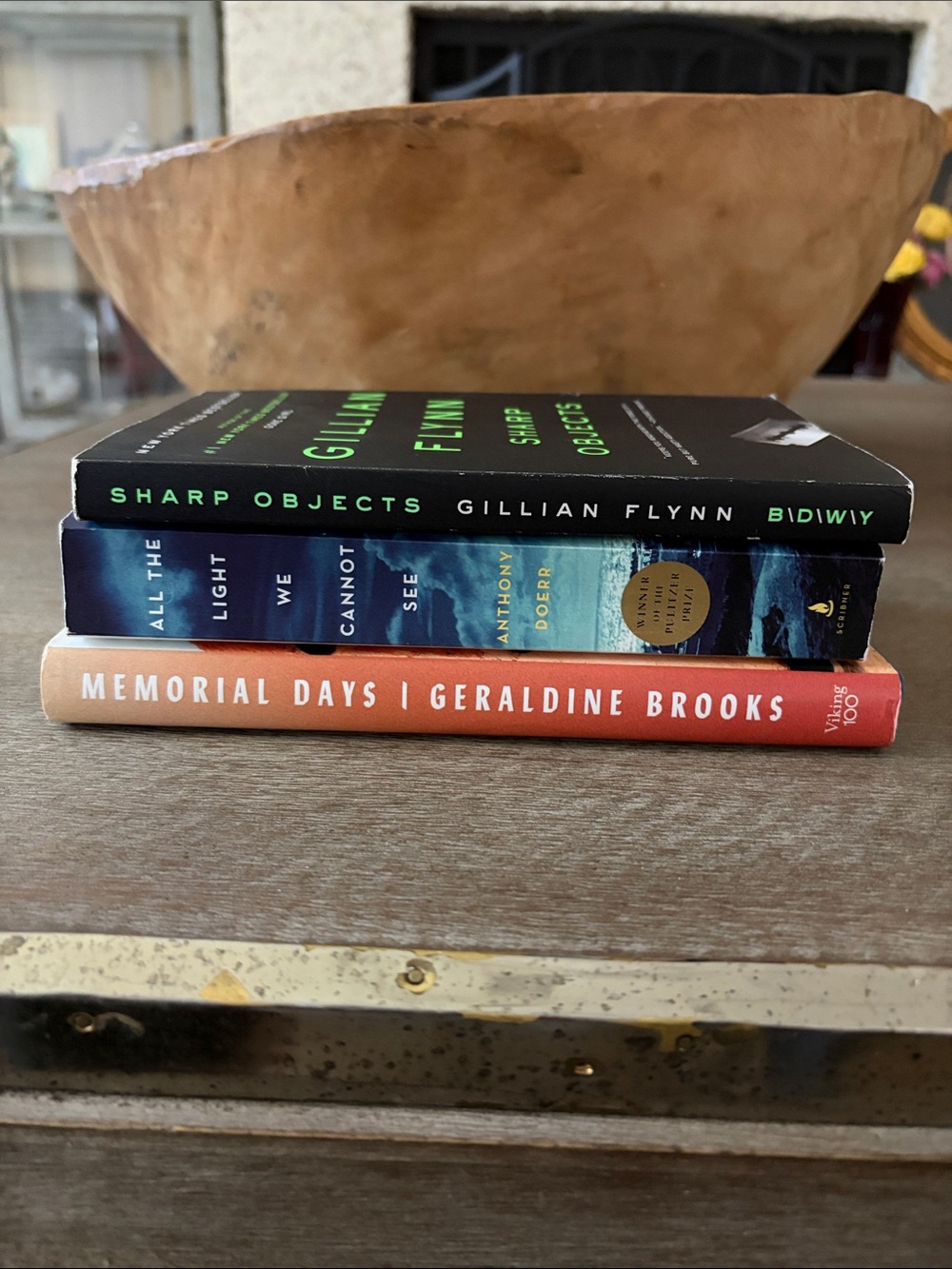 Stacked Decorative Paperback Books - Neutral Brown & Black Accents